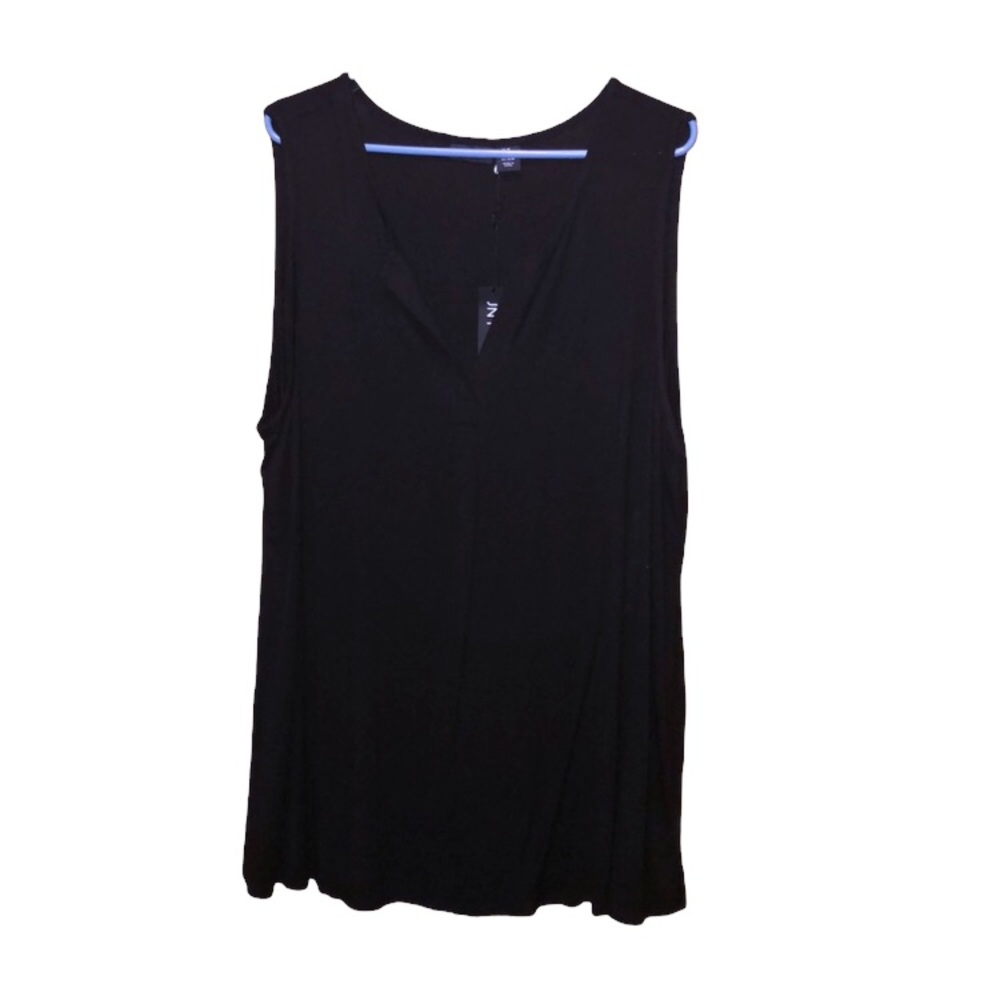 🖤3X Chic Black V-neck sleeveless blouse